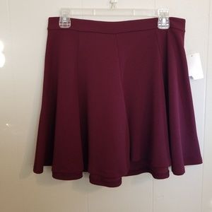 Maroon Skater Skirt